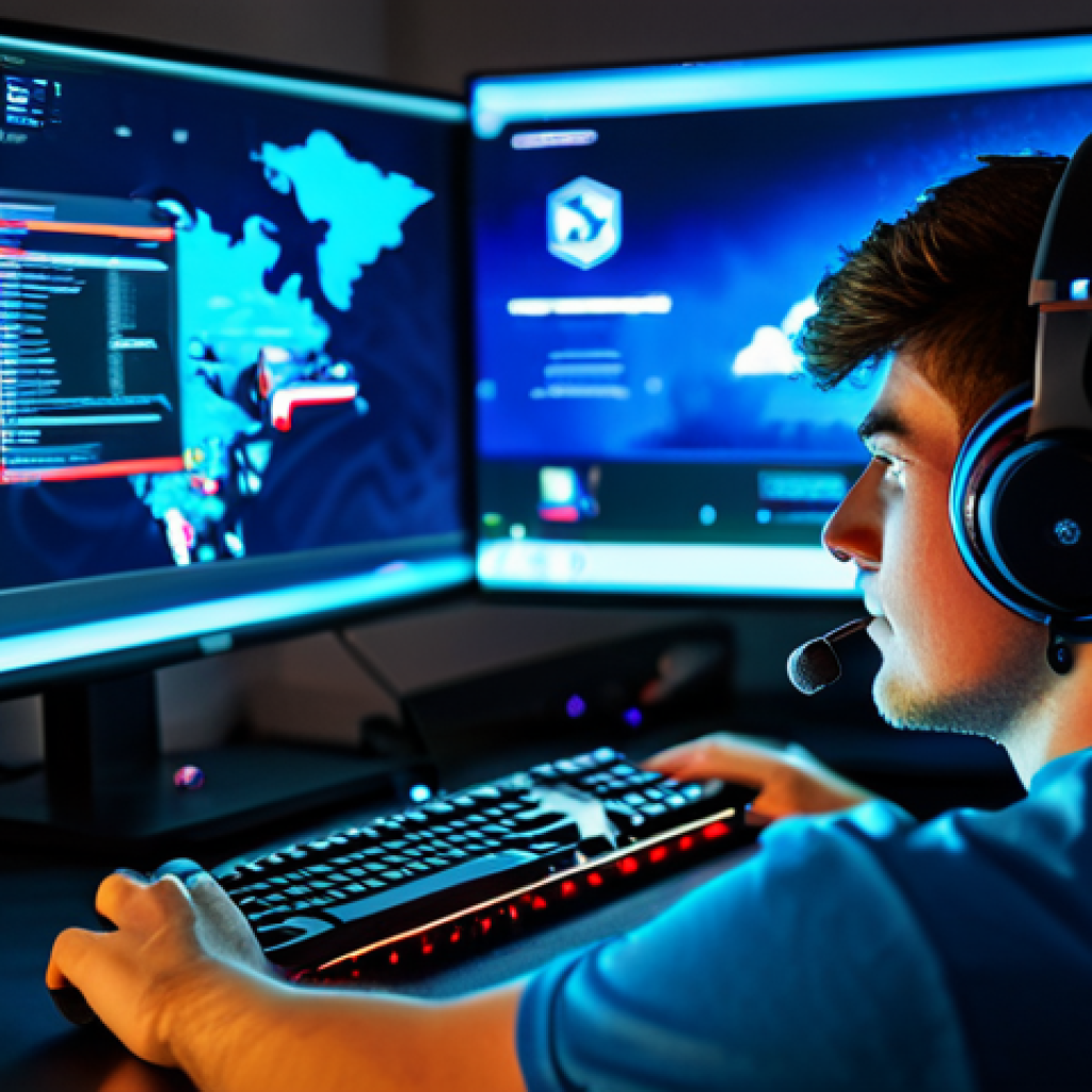 FC온라인 그래픽 옵션 설정 - The Gamer's Setup**

"A dedicated gamer in a dimly lit room, illuminated by a large monitor displayi...