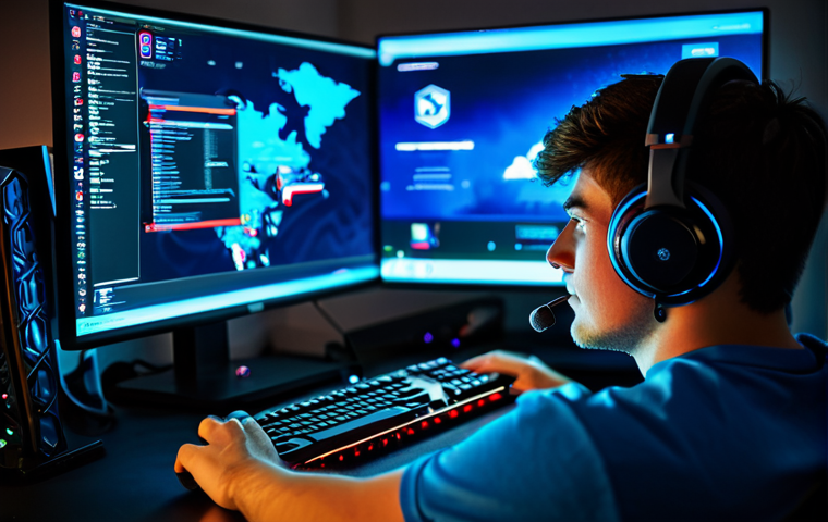 FC온라인 그래픽 옵션 설정 - The Gamer's Setup**

"A dedicated gamer in a dimly lit room, illuminated by a large monitor displayi...