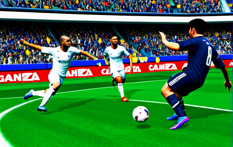 FC온라인 시즌별 선수 가치 - Trading Floor Frenzy**

A bustling digital trading floor scene depicting FC Online player card value...