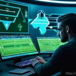 FC온라인 장기 목표 설정 - **Prompt:** A highly detailed digital painting of an FC Online football manager in a sleek, futurist...