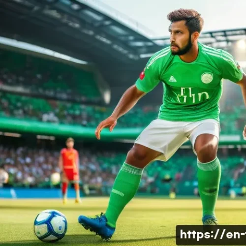 FC온라인 훈련 코칭 가이드 - **Prompt:** A highly detailed image of a professional male football player in a full, realistic foot...