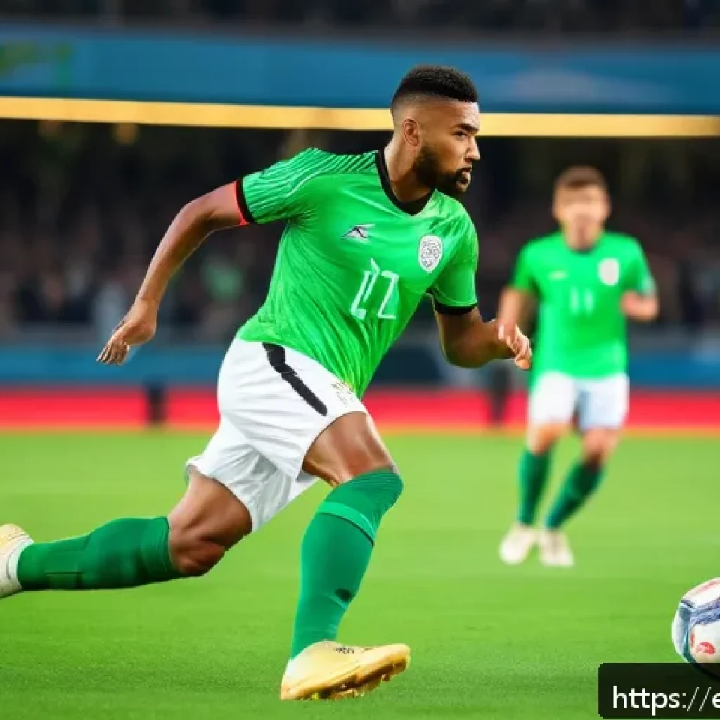 FC온라인 포지션 기본기 - A dynamic soccer defender in mid-action on a lush green pitch, intensely reading an opponent’s body ...